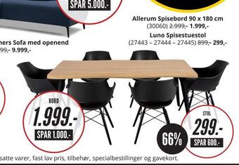 Allerum spisebord 90 x 180 cm