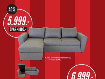 Naomi sovesofa med chaiselong
