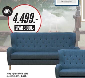 My Home King 3-personers sofa tilbud