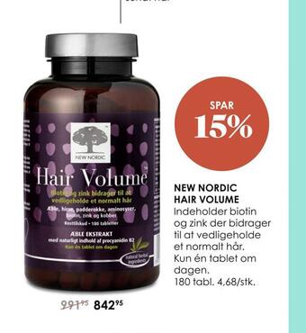 Matas New nordic hair volume tilbud