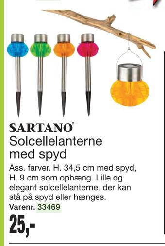 Harald Nyborg Solcellelanterne med spyd tilbud