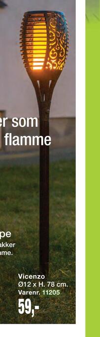 Harald Nyborg Fakkel solcellelampe tilbud