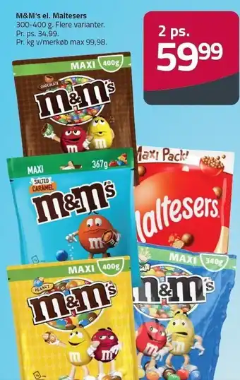 Fleggaard M&m's eller maltesers tilbud