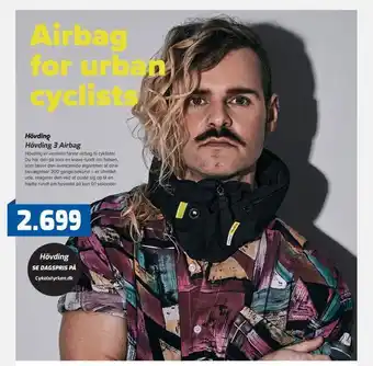 Hövding 3 airbag justerbar cykelhjelm - med cover