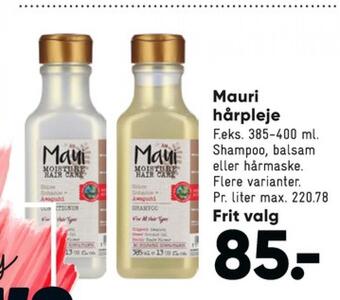 Bilka Maui moisture shampoo tilbud