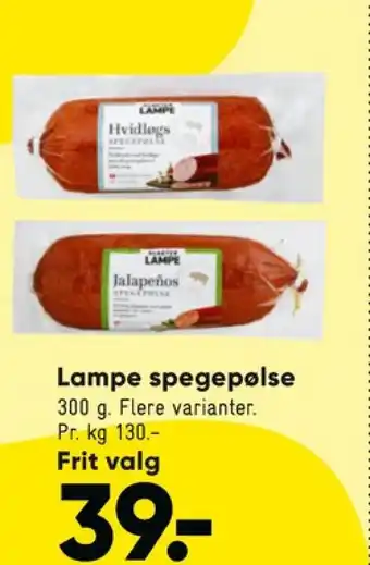 Slagter lampe hvidløgsspegepølse