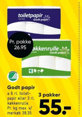 Bilka Godt papir køkkenrulle tilbud