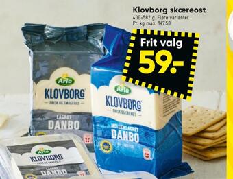 Bilka Klovborg skæreost danbo mellemlagret tilbud