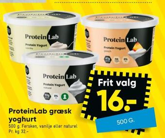 Bilka Protein lab yoghurt original tilbud