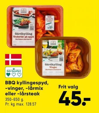 Bilka De danske familiegårde kyllingespyd tilbud