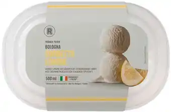 REMA 1000 Sorbetto limone, 500 ml tilbud