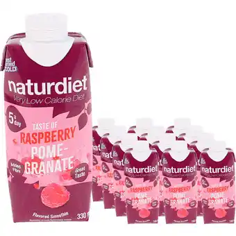 Naturdiet måltidserstatning hindbær & granatæble 12-pack