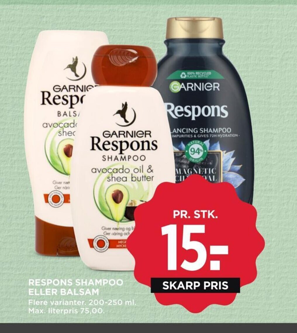 MENY RESPONS SHAMPOO ELLER BALSAM tilbud