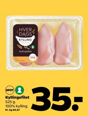 Netto Hverdags kyllingebrystfilet tilbud