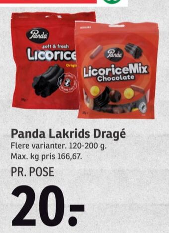SPAR Panda lakridspose licorice original tilbud