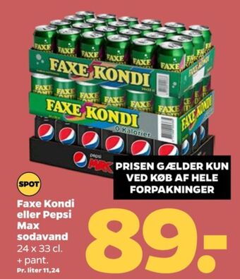 Netto Faxe kondi sportssodavand tilbud