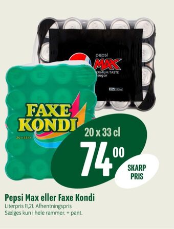 Min Købmand Faxe kondi sportssodavand tilbud