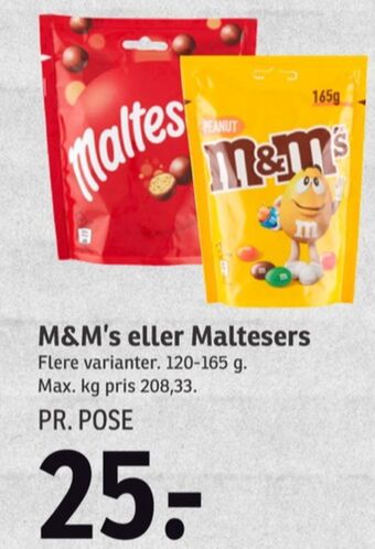 M&ms chokoladepastiller peanuts