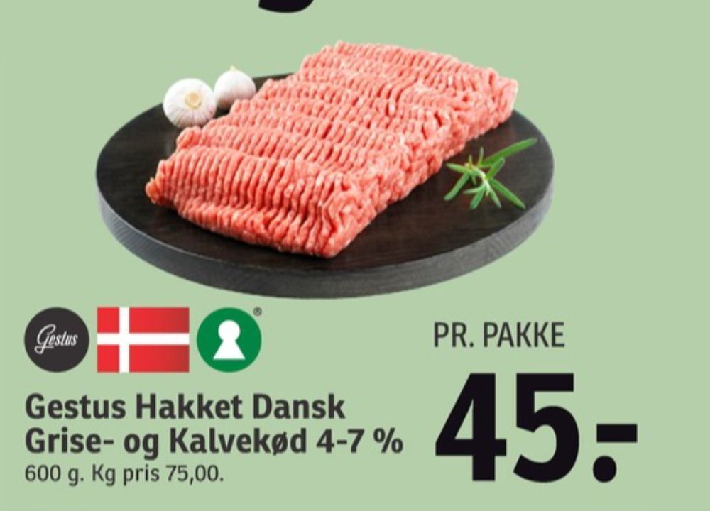 SPAR Gestus hakket kalv og grisekød tilbud