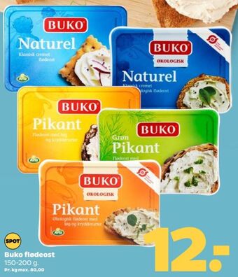 Netto Buko flødeost naturel tilbud