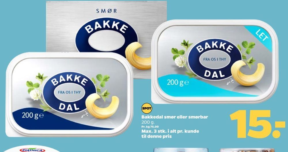 Netto Bakkedal smørbar let tilbud