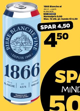 Netto 1866 biere blanche fine specialøl tilbud