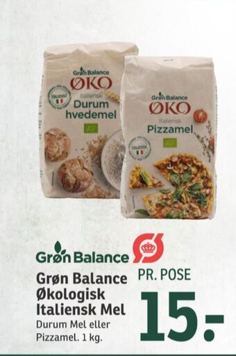 Grøn balance pizzamel