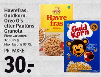 SPAR Guldkorn morgenmadsprodukt tilbud
