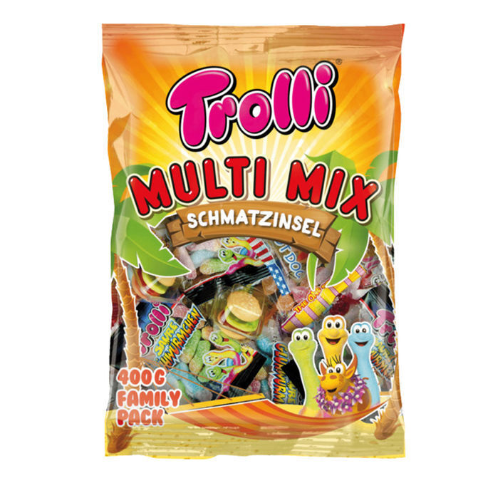 Motatos Trolli multi mix | lækker blanding af små slikposer fra trolli. 400 gram. tilbud