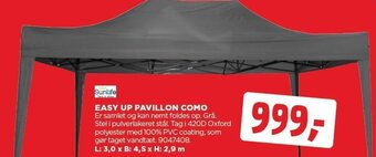jem & fix EASY UP PAVILLON COMO tilbud