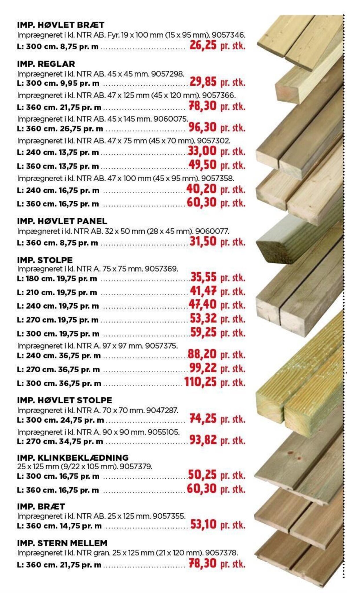 jem & fix IMP. HØVLET BRÆT tilbud