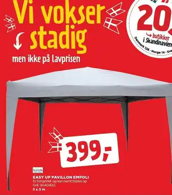 jem & fix Sunlife easy up pavillon empoli tilbud