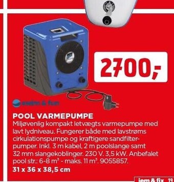 jem & fix Swim & fun pool varmepumpe tilbud