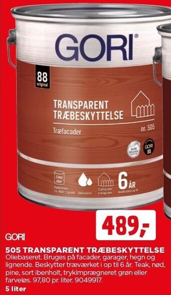 jem & fix Gori 505 transparent træbeskyttelse tilbud