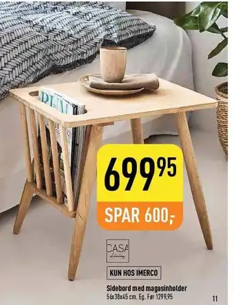 Imerco Casa living sidebord med magasinholder tilbud