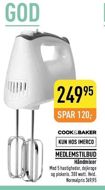 Imerco Cook & baker håndmixer tilbud