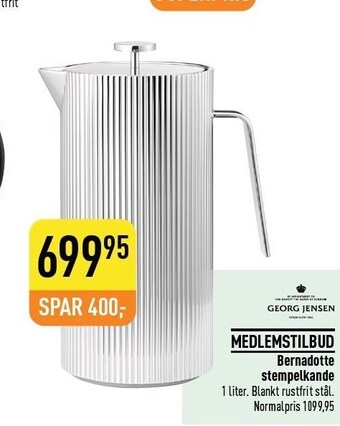 Imerco Georg jensen bernadotte stempelkande tilbud