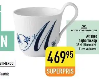 Imerco Royal copenhagen alfabet højhanskop tilbud