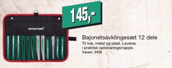 Harald Nyborg MITSUTOMO Bajonetsavklingesæt 12 dele tilbud