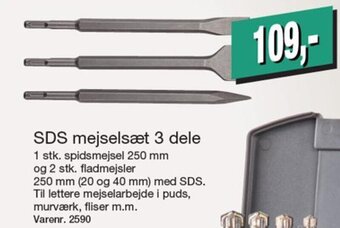 Harald Nyborg SDS mejselsæt 3 dele tilbud