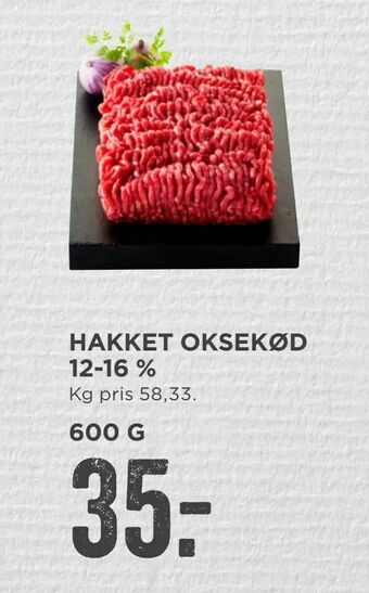 MENY Hakket oksekød 12-16 % tilbud