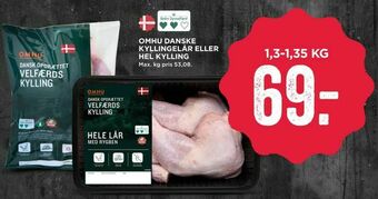Omhu danske kyllingelår eller hel kylling