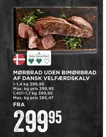 MENY Mørbrad uden bimørbrad af dansk velfærdskalv tilbud