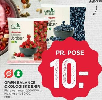 MENY Grøn balance økologiske bær tilbud