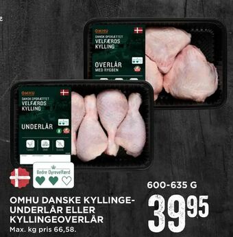 MENY Omhu danske kyllingeunderlår eller kyllingeoverlår tilbud