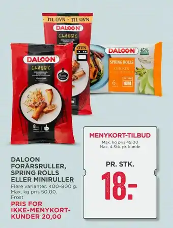Daloon forårsruller, spring rolls eller miniruller