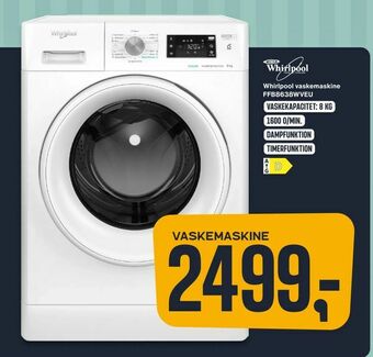 Skousen Whirlpool vaskemaskine FFB8638WVEU tilbud