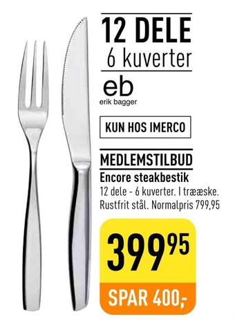 Imerco Encore steakbestik tilbud