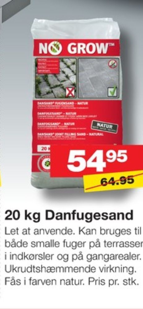 Bauhaus Dansand fugesand tilbud