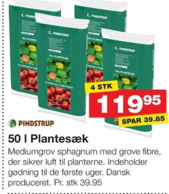 Bauhaus Pindstrup plantesæk tilbud
